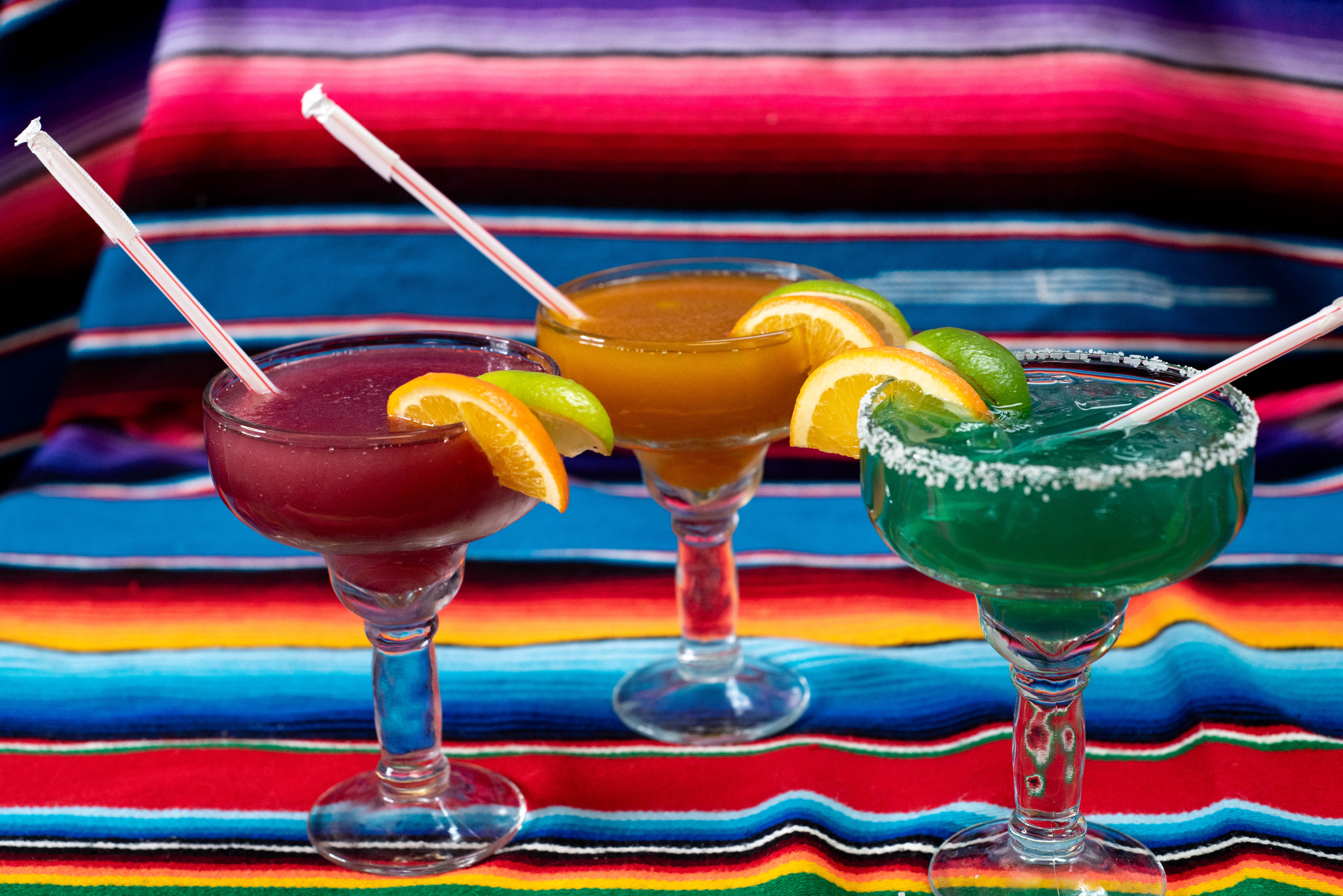 Colorful margaritas