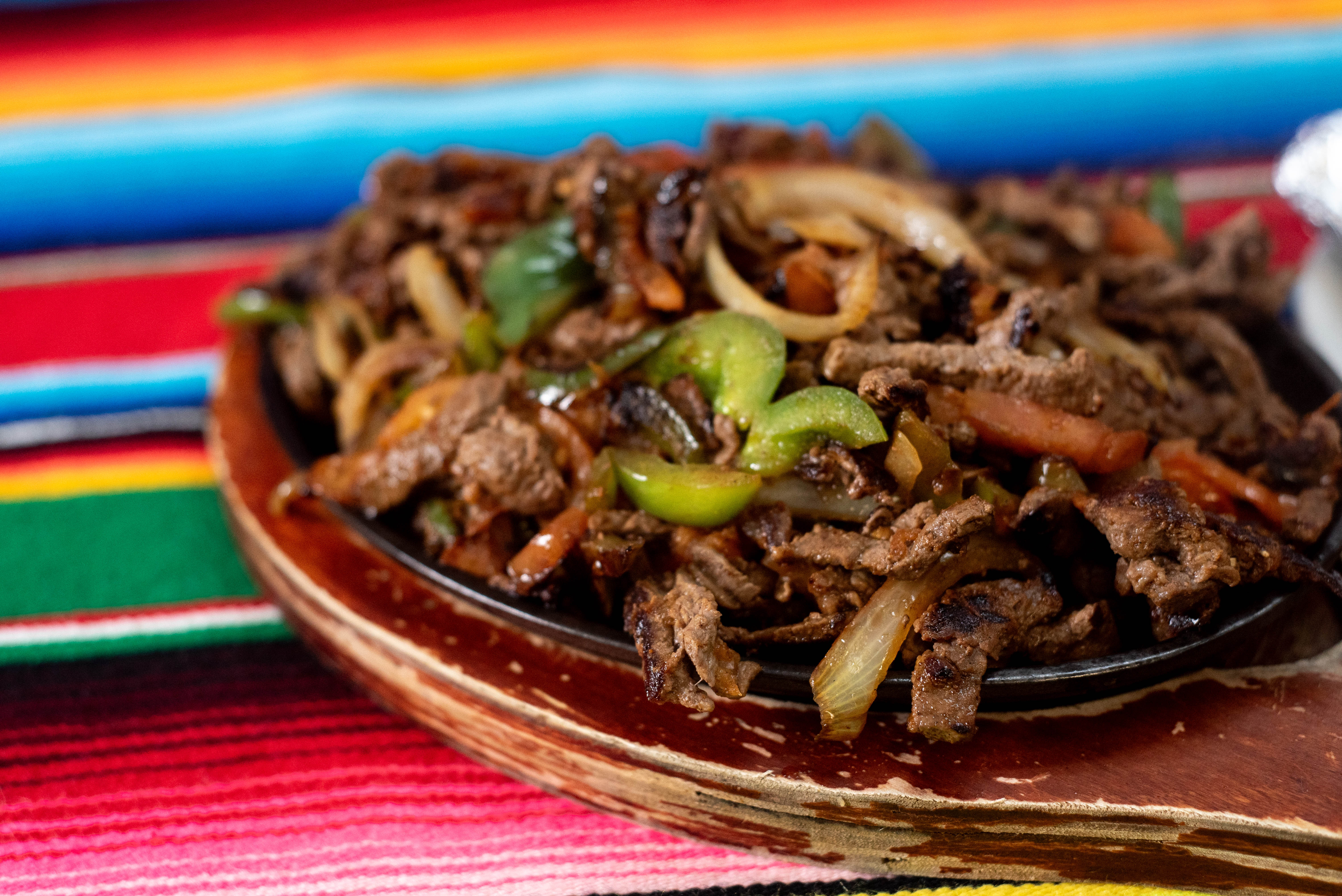 Sizzling beef fajitas
