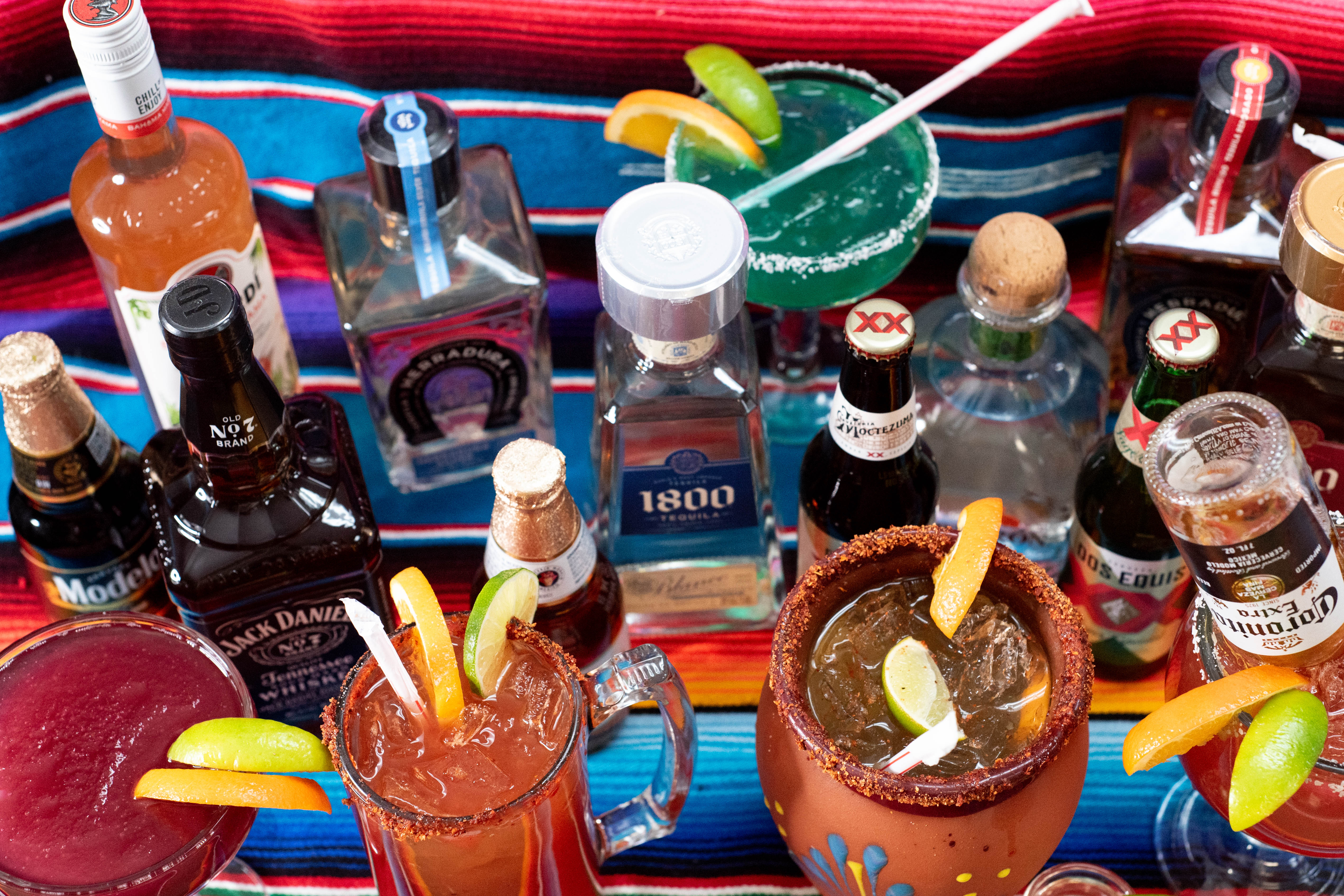 Full bar and cocktail spread